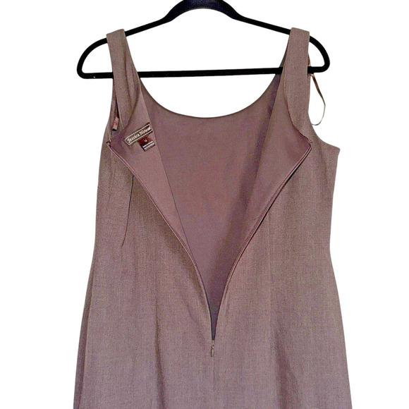 Jessica Howard Sz 12 Midi Sheath‎ Dress Business Cocktail Neutral Dark Academia - Picture 9 of 12
